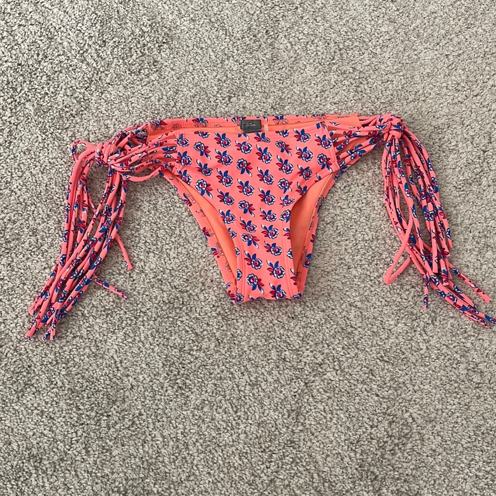 Aerie printed tassel bikini bottoms size xs